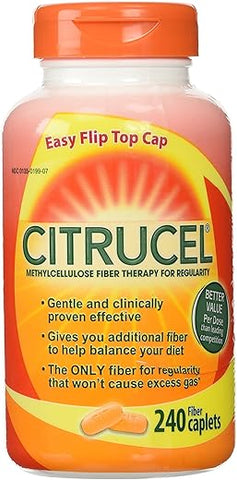 CITRUCEL - Citrucel Fiber Therapy 500 mg – 240 Comprimidos | Regularidade | Fibra | Marca Citrucel