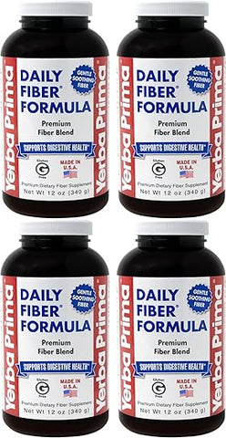 Fórmula Diária de Fibra em Pó – 340g (Pacote com 4) – Solúvel - Yerba Prima