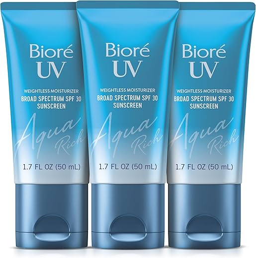 UV Aqua Rich FPS 50 PA Protetor Solar Hidratante para o Rosto, Oxybenzone – 50g - Bioré