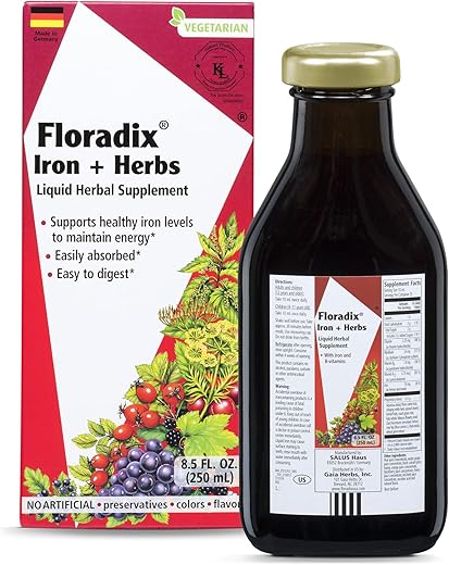Iron: Suplemento de Ferro Líquido de Alta Absorção – 250ml - Floradix