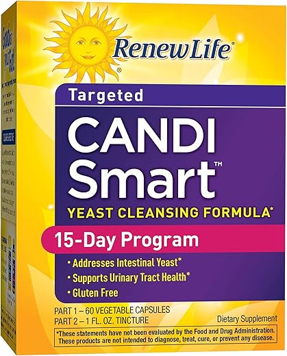 Candismart – Programa de 15 Dias, Kit de 2 Partes | Detox Candida | Saúde Intestinal - Renew Life