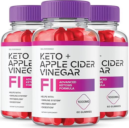 IDEAL PERFORMANCE - (3 Pacotes) Gomas F1 Keto ACV Gummy – Fórmula Avançada de Vinagre de Maçã Keto – 180 Gomas