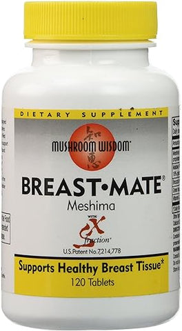 Breast-Mate Vegi-Tablets 120 Unidades | Fórmula Vegetariana | Saúde Mamária - Mushroom Wisdom