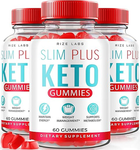 rize labs - (3 Pacotes) Gomas Slim Plus Keto ACV, Oficial para Perda de Peso Avançada, Suplemento SlimPlus Keto ACV, Goma de Vinagre de Maçã 100% Natural, Slim