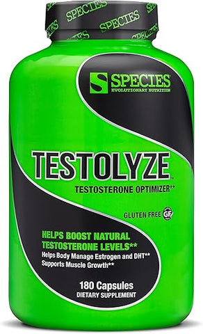 Testolyze – Impulsionador Natural de Testosterona com 1250mg de Tribulus, DIM, Indole 3 Carbinol, Saw Palmetto, T Booster – Suplemento para Musculação, Aumento de - Species Nutrition