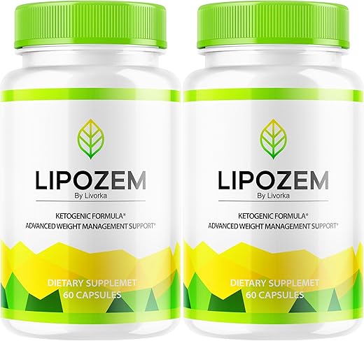 LIVORKA - (2 Pacotes) Cápsulas Lipozem, Avaliações de Lipozem Pills, Ingredientes Naturais Lypozem, Suplemento Lipozem Keto, Avaliações de Suporte Keto Lipozem Capsulas, Lipozen Lipozenes Keto Pills, 120