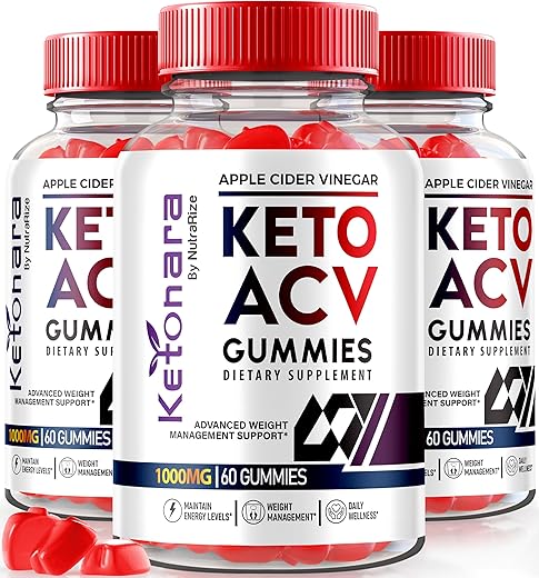 NutraRize - (3 Pacotes) Gomas Ketonara Keto ACV, Fórmula Ketonara ACV Keto para Perda de Peso Avançada, Suplemento Dietético Ketonara Keto Plus ACV, Goma Keto ACV, Avaliações de Gomitas Keto nara