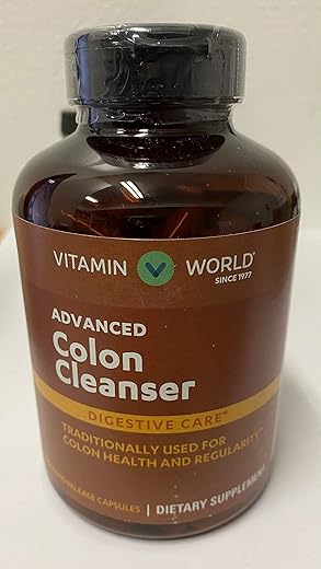 Vitamin World - Cápsulas Digestivas para Saúde do Cólon – Colon Cleanser 240 Cápsulas de Liberação Rápida