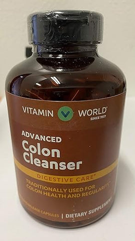 Vitamin World - Cápsulas Digestivas para Saúde do Cólon – Colon Cleanser 240 Cápsulas de Liberação Rápida