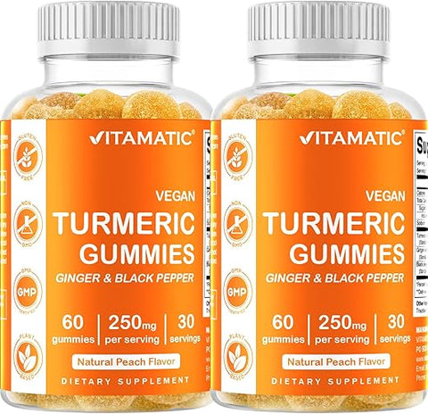 Gomas de Cúrcuma com Gengibre (Embalagem com 2) – 60 gomas - Vitamatic