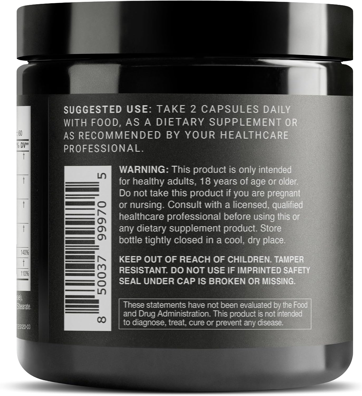 Elite T Formula - Ultra High Potency 200:1 Tongkat Ali, 30:1 Fadogia & 25% Withanolides Ashwagandha - Tribulus with 95% Saponins, Zinc, Boron & Copper - Third-Party Lab Tested - 120 Capsules