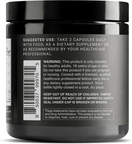 Elite T Formula - Ultra High Potency 200:1 Tongkat Ali, 30:1 Fadogia & 25% Withanolides Ashwagandha - Tribulus with 95% Saponins, Zinc, Boron & Copper - Third-Party Lab Tested - 120 Capsules