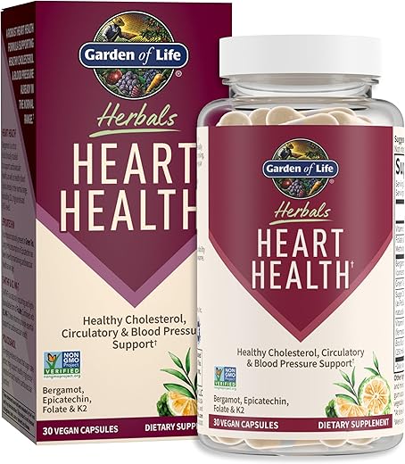 Herbals – Suplemento para Saúde do Coração com Folate, Bergamota e Chá Verde – 60 cápsulas - Garden of Life