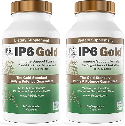 Fórmula de Suporte Imunológico Internacional – 240 ct (Pacote de 2) | IP6 Gold Fórmula de Suporte Imunológico Internacional – 480 g (2 pacotes) - IP6 Gold