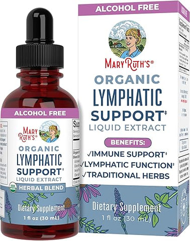 MaryRuth Organics - Gotas de Suporte Linfático por MaryRuth’s | Limpador Linfático Orgânico Certificado pelo USDA | Suporte Imunológico com Equinácea | 30ml
