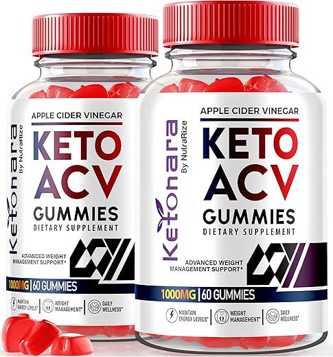 NutraRize - (2 Pacotes) Gomas Ketonara Keto ACV, Fórmula Ketonara ACV Keto para Perda de Peso Avançada, Suplemento Dietético Ketonara Keto Plus ACV, Goma Keto ACV, Avaliações de Gomitas Keto nara