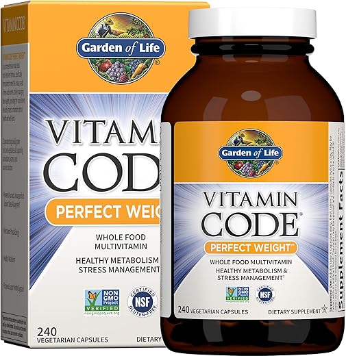 Multivitamina Code Perda de Peso Ideal para Mulheres e Homens, Metabolismo Ativo e Saudável, Controle do Estresse, Ashwagandha, Chá Verde e Enzimas, 240 Comprimidos - Garden of Life