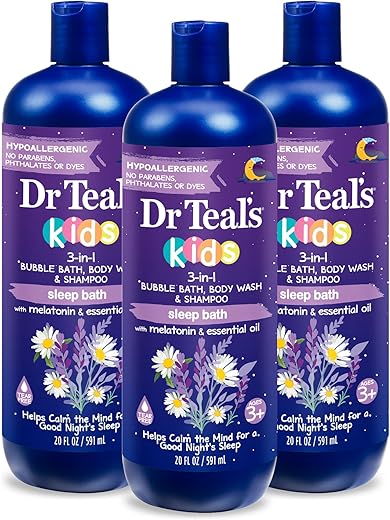 Dr Teal's - Dr Teal’s Kids Banho de Sono 3 em 1: Banho de Espuma, Gel de Banho  Dr Teal’s