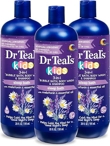 Dr Teal's - Dr Teal’s Kids Banho de Sono 3 em 1: Banho de Espuma, Gel de Banho  Dr Teal’s