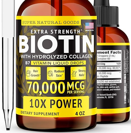 Super Natural Goods - Biotina Líquida – Fortaleça seus cabelos e unhas com a marca líder em nutrição capilar