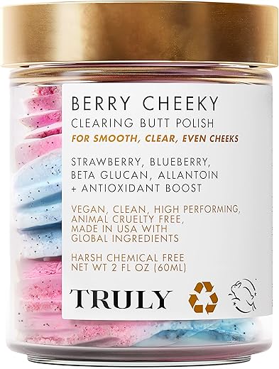 Beauty – Esfoliante Corporal Suave para Acne nas Nádegas – Tratamento para Acne nas Costas e Nádegas – Esfoliante Corporal e Tratamento para Acne nas Nádegas – Limpeza e Clareamento das Nádegas - Truly