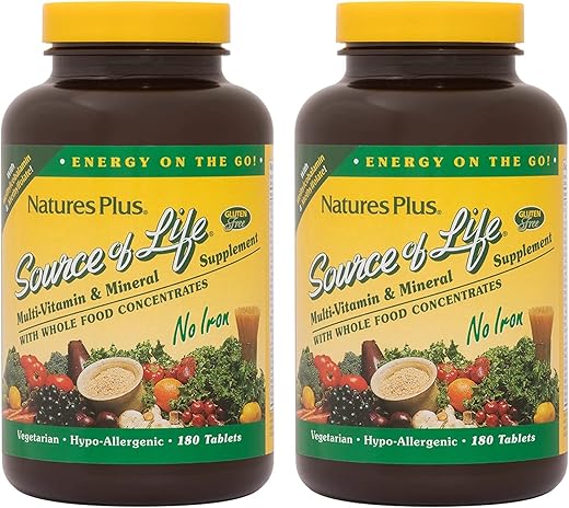 Source of Life – Suplemento Multivitamínico 180 Comprimidos - Natures Plus