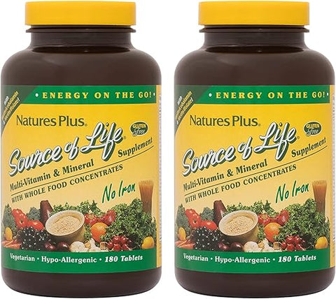 Source of Life – Suplemento Multivitamínico 180 Comprimidos - Natures Plus