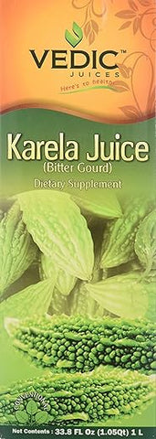 Vedic Juices - Suco de Bitter Gourd (Karela) Vedic | 1000 ml | 33.8 fl oz | Marca Vedic Juice
