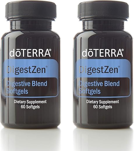 DoTerra - doTERRA DigestZen Softgels – 60 Cápsulas (Pacote com 2) | Óleos Essenciais Naturais