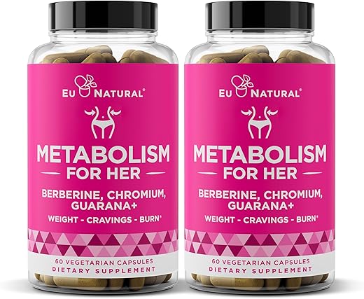Eu Natural - Metabolismo para Ela – Pílulas para Emagrecimento Feminino – Inibidor de Apetite, Queimador de Gordura, Estimulante de Metabolismo – Combate Desejos