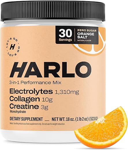 Mistura de Bebida Eletrolítica de Sal de Laranja com Colágeno Bovino – 500g - Harlo