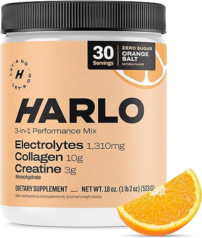 Mistura de Bebida Eletrolítica de Sal de Laranja com Colágeno Bovino – 500g - Harlo