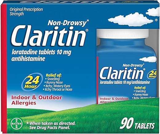Indoor: Alívio de Alergias em Ambientes Fechados | 24h | 10 comprimidos - Claritin