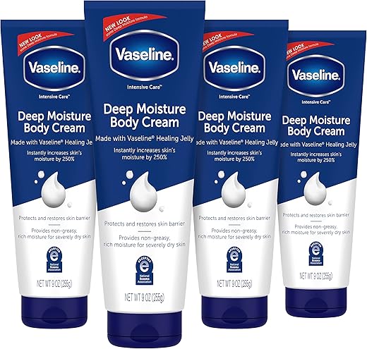 Creme Corporal Vaseline Intensive Care Hidratação Profunda 4 un com Vaselina de Cura – 200ml