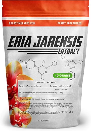 BulkStimulants.com - ERIA JARENSIS Extract – Pó a Granel 10g 133 Porções – Novo Suplemento de Ervilha ✮ Novo Estimulante e NOOTRÓPICO ✮ Aumente o Foco, Energia e Desempenho Cognitivo – Inclui Medidor