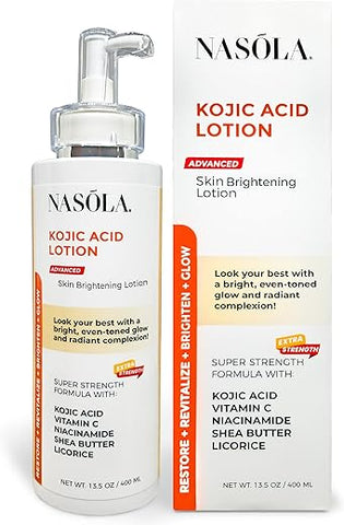 Nasola - Loção Natural de Ácido Kójico para Clareamento da Pele do Rosto : Kojic Acid Lotion