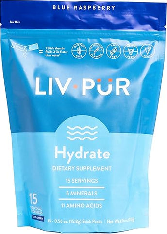 LivPur Nutrition - Pó de Hidratação Hydrate com Eletrólitos | Aminoácidos Essenciais | 500g