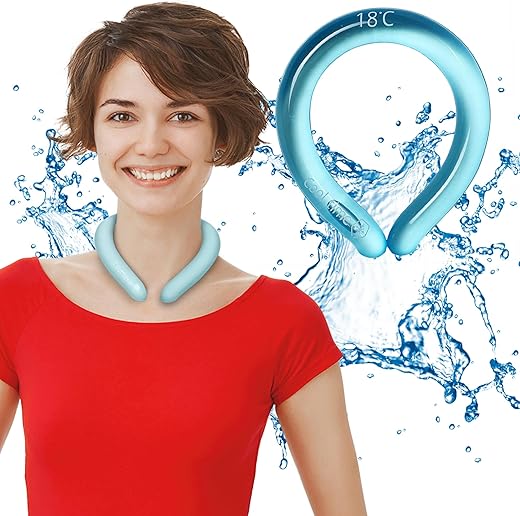 CoolTimeUSA - Tubo Refrescante para Pescoço | Envoltórios Refrescantes para Pescoço para o Calor do Verão | Cold Pack sem as Mãos | Refrescante de Pescoço Reutilizável (Azul)