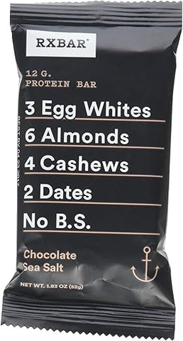 RXBAR - RxBar Barra de Proteína Chocolate Sea Salt, 1,83 Ounce (Pacote com 12) – Marca RxBar