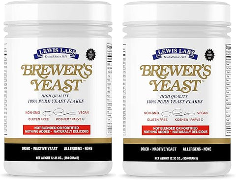 Lewis Labs - Flakes de Levedura de Cerveja Lewis Labs | Rica Fonte de Aminoácidos, Vitaminas do Complexo B e Minerais | Marca: