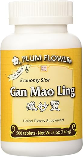 Gan Mao Ling Tamanho Econômico, 500 comprimidos, Plum Flower – Compre Agora!
