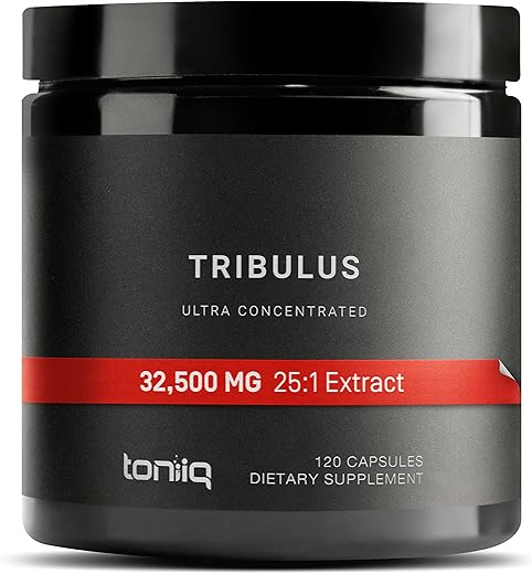 Ultra High Strength Tribulus – Cápsulas de 1300mg de Extrato Concentrado com 95% de Saponinas Esteroídicas – Fórmula para Testosterona – 120 Caps - Toniiq