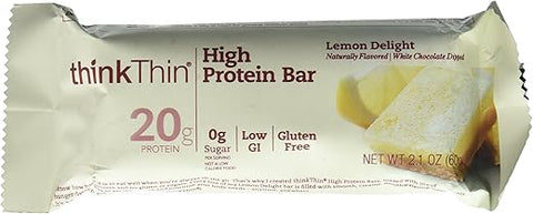thinkThin - Think Thin Bar Limão Delícia – Barrinha de Proteína 30g | Energia e Sabor Refrescante