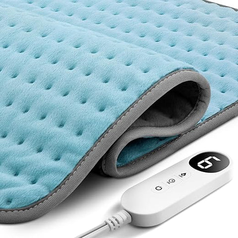LIPHOME - Aquecedor Elétrico XXL para Alívio de Dor nas Costas e Cólicas, Almofada Aquecida para Pescoço/Ombro/Perna/Joelho, 20″x24″ Almofadas Aquecedoras, Presentes de Natal para Mulheres Homens Mãe Pai, Presentes, 6 Configurações de Calor