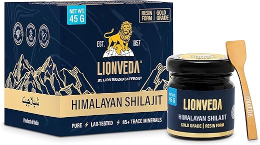LIONVEDA - Resina de Shilajit do Himalaia 45g com 85 Minerais Traços – Marca em Destaque
