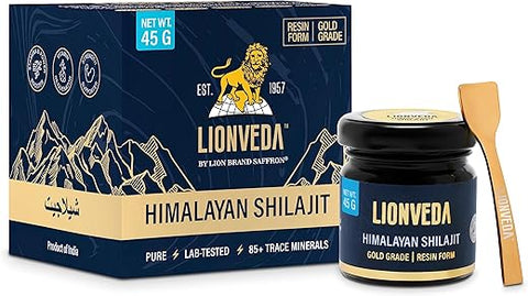 LIONVEDA - Resina de Shilajit do Himalaia 45g com 85 Minerais Traços – Marca em Destaque