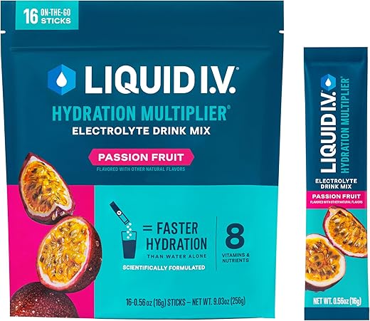 Hydration Multiplier – Maracujá | Pó para Bebida com Eletrólitos | 1 Pacote (16 Porções) - Liquid I.V.