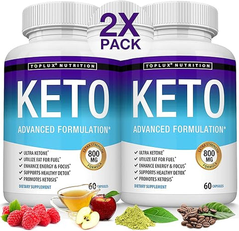 Keto Pills – Dieta de Cetose Natural com Cetonas – Marca Toplux - Toplux