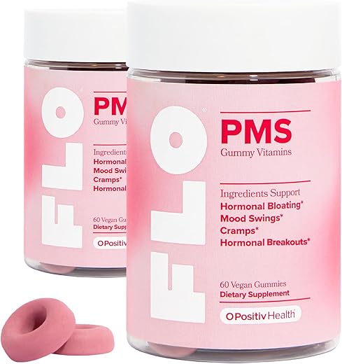 O Positiv - Positiv FLO Gomas PMS para Mulheres – Alívio Proativo do TPM – Combate Espinhas Hormonais, Inchaço e Cólicas