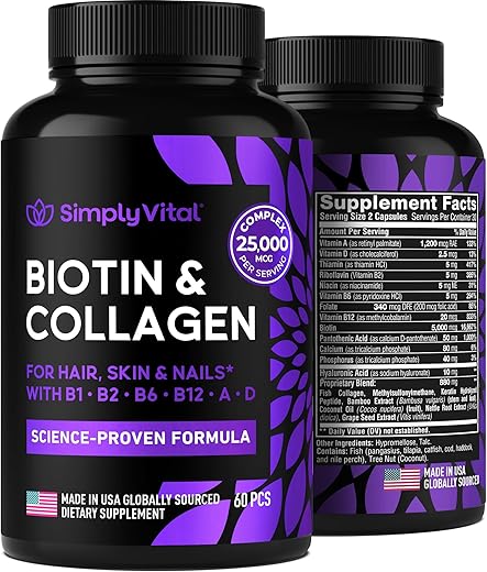 SimplyVital - Vitaminas de Biotina para Cabelo e Pele – Fortaleça e Revitalize | Marca XYZ